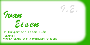 ivan eisen business card